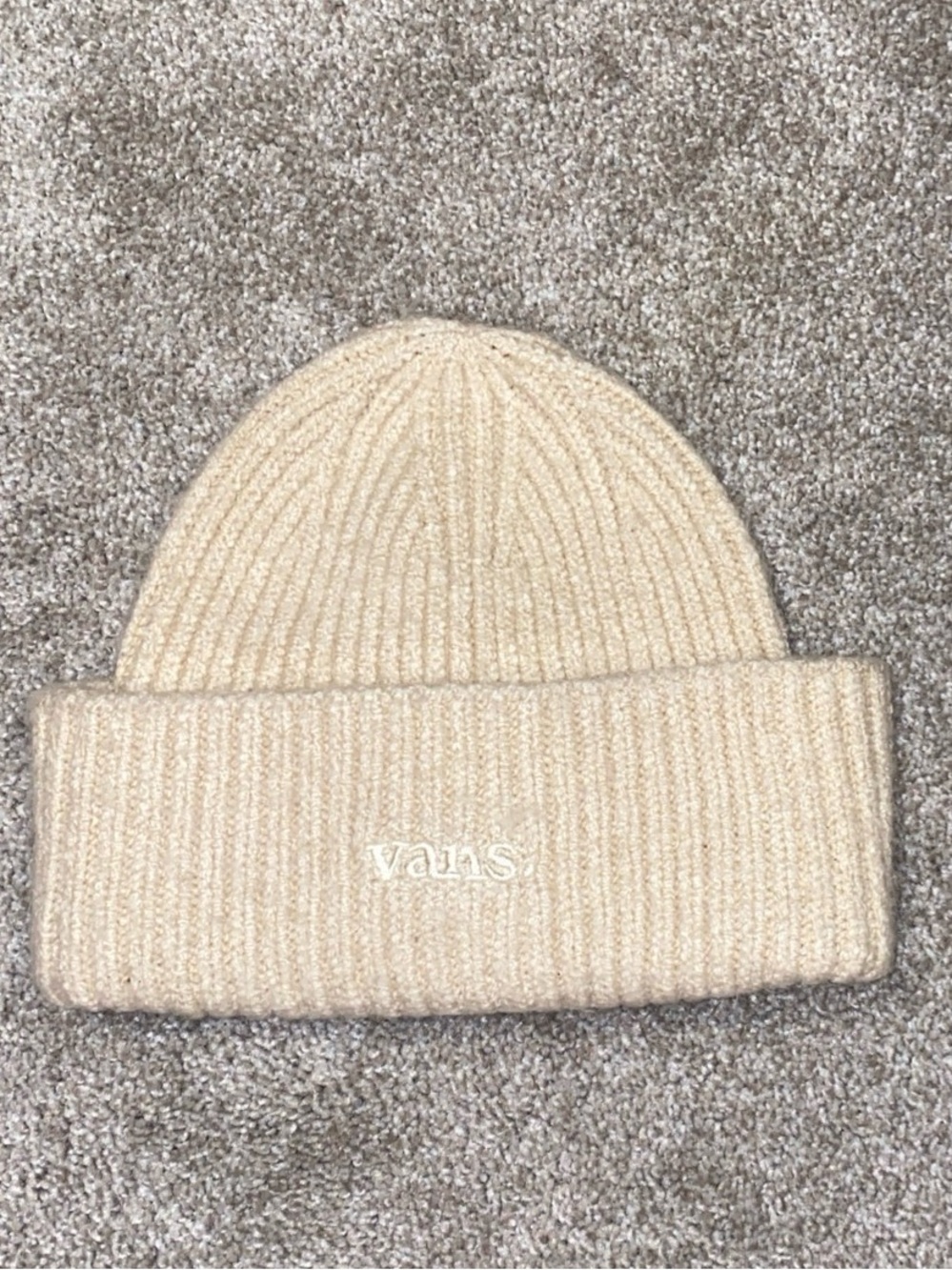 Vans Densmore Wide Cuff Beanie Adult Unisex One Size Cream Natural